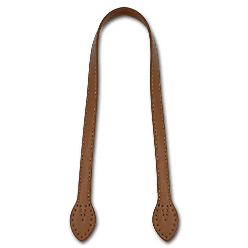POFET 60 cm massives PU-Leder Tragetasche Gürtelriemen Handtaschengriff für die Taschenherstellung, Geldbörsenherstellung Nähen am Taschengriff Ersetzen eines Paares (2 Stück) - Kamel