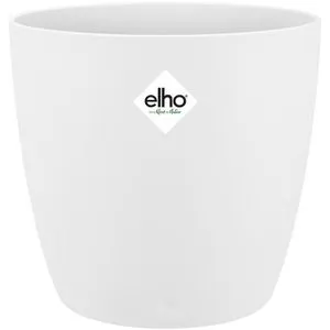 elho Brussels Rund Übertopf, weiß, Ø 22 x 21 cm, aus Kunststoff, für innen