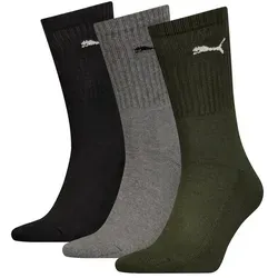 PUMA Socken PUMA UNISEX CREW SOCK 3P (3 Paar) mit farblichem Logo grün 47-49