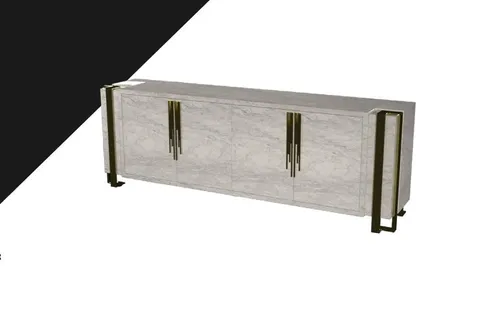 Luxus Sideboard Modernes Design Beige 230 cm