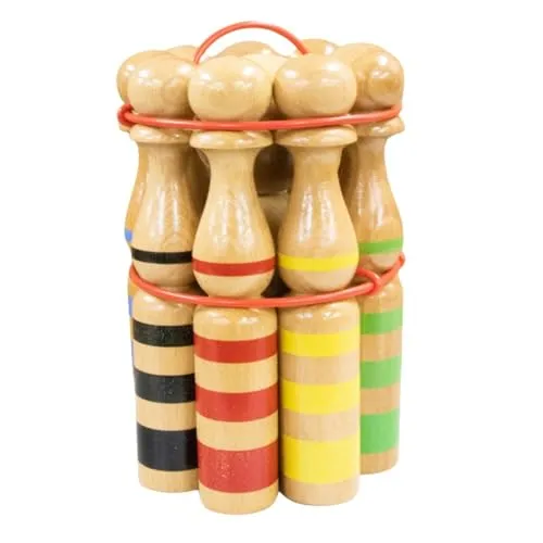 GICO Kegelspiel Kegel Set Bowling aus Holz von GICO