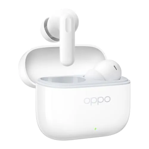 OPPO Enco Buds3 Pro True Wireless Ohrhörer, Bluetooth 5.4 Stereo In-Ear-Headset, Klare Gesangswiedergabe, Tiefbass, Geräuschunterdrückung, 54Std. Wiedergabezeit, 12,4 mm Dynamiktreiber, IP55, White