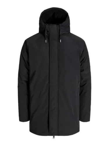JACK & JONES Male Parka mit Kapuze - Stylischer Parka im Regular Fit mit Kordelzug-Kapuze. Ideal für die kalte Jahreszeit, sorgt für angenehmen Tragekomfort und schützt zuverlässig vor Wind und Wetter.