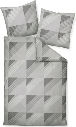 Janine Bettwäsche J. D. Mako-Satin 155x220 cm in grau von Original Janine