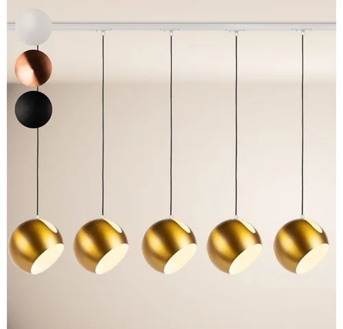 s.luce Pendelleuchte Ball – Elegante Esstischlampe mit Schienensystem - Moderne Pendelleuchte für Esszimmer und Küche. Flexibel einstellbar, dimmbar und mit individuellem Lichtdesign für eine perfekte Raumatmosphäre.