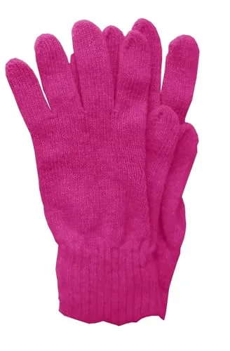 Mississhop 381 Strickmütze Kaschmir Beanie Mütze Slouch/XXL Schal/Handschuh Magenta Pink Hell Einheitsgroesse Handschuhe