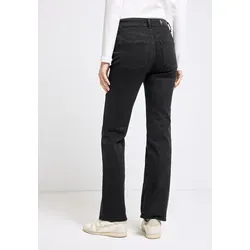 Street One Bootcut Jeans Black Soft Wash 32 - Stylische Bootcut Jeans im Slim Fit mit High Waist, perfekte Passform und moderne schwarze Waschung für jeden Anlass.