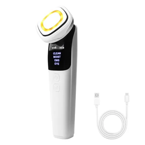 GBKDQQ Gesichtsmassagegerät Gegen Falten, Gesicht Schönheit Gerät, Multifunktionaler Face massager, 4 Modi EMS Gesichtsmassagegerät für Damen Herren V Shape Face Gerät