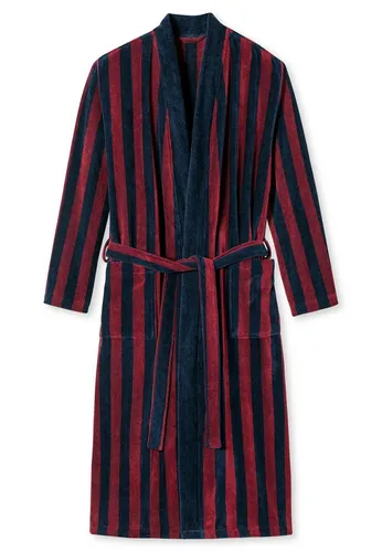 Schiesser Herren Bademantel Soft Velour 125 cm - Klassischer Kimono-Schnitt - Bademantel für Herren aus Bio Baumwolle, 125 cm lang, mit Bindekordel und zwei Taschen für höchsten Komfort und Wärme.