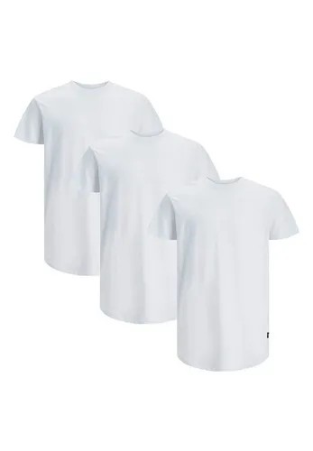 Jack & Jones T-Shirt 3er Pack Noa (Spar-Set, 3-tlg) T-Shirt - Baumwolle - Atmungsaktiv - Längerer Schnitt