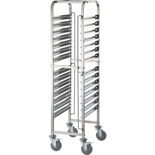 Edelstahl Tablettwagen für 14 GN 1/1-Behälter