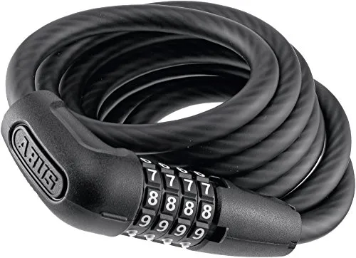 ABUS Kabelschloss Numero 5510C/180 - kompaktes Fahrradschloss mit Zahlencode für günstige Zweiräder und Kinderfahrräder - 10 mm Sicherheitslevel 3 - Schwarz