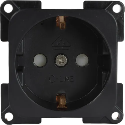 C-Line Presto Inprojal CBE Steckdose Schuko 220 / 230 Volt Wohnmobil Wohnwagen schwarz