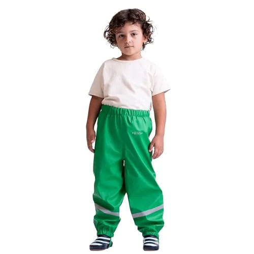 BMS Regenbundhose für Kinder – Wasserdicht in Grün, Größe 92 - Regenhosen für Jungen, 100 % wasserdicht mit verschweißten Nähten und schadstofffrei nach Öko-Tex Standard 100, ideal für unbeschwerte Regenabenteuer.