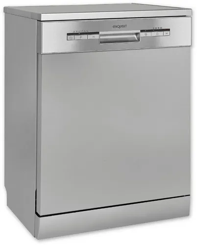 Exquisit Geschirrspüler GSP9112-030E silber - 12 Maßgedecke, ECO Modus & Power+ - Geschirrspüler für 12 Maßgedecke mit 6 Spülprogrammen, ECO Modus und Power+ für intensive Reinigung. Ideal für Familien und effizientes Spülen.