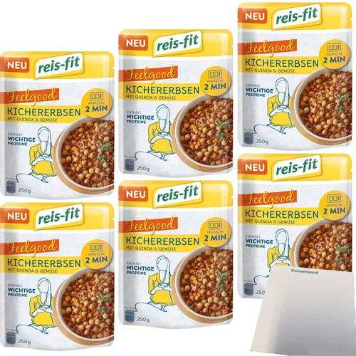 Reis-Fit Feelgood Kichererbsen Quinoa und Gemüse 6er Pack 6x250g Packung usy