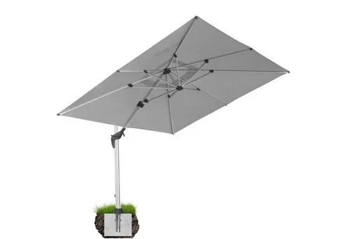 anndora Aluminium Ampelschirm 300 x 400 cm - Drehbar & Neigbar - Sonnenschirm mit 3x4m Fläche, leicht per Kurbel zu öffnen und optimaler Schattenwurf durch 360° Drehbarkeit. Witterungsbeständig und mit UV-Schutz 50 für langanhaltende Farbintensität.