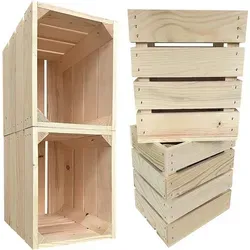 sunnypillow Holzkiste Holzkisten in vielen Farben zur Auswahl, 4er Set 25x20x30cm beige