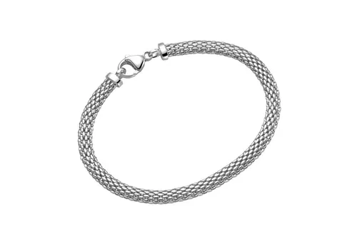 Smart Jewel Armband Mesh-Optik aus 925 Sterling Silber - Elegantes Damenarmband in 19 cm Länge, aus hochwertigem 925 Sterling Silber mit Karabinerverschluss, ideal für besondere Anlässe und wird in einem schönen Etui geliefert.