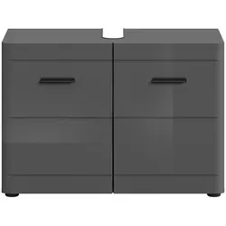 xonox.Home Badezimmer Soft Waschbeckenunterschrank - Unterschrank fürs Bad mit modernem Hochglanz-Design, bietet optimalen Stauraum und pflegeleichte Oberfläche für ein elegantes Badezimmer.