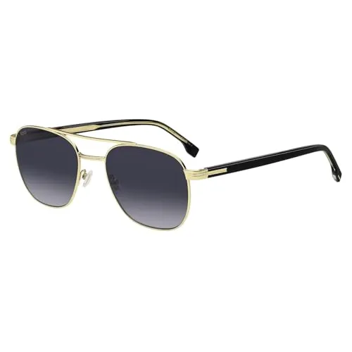 HUGO BOSS BOSS 1723/S RHL GOLD BLACK 2 Herren Sonnenbrille - Herren Sonnenbrille mit stilvollem schwarzen Rahmen, ideal für modebewusste Männer, die Wert auf Qualität legen.