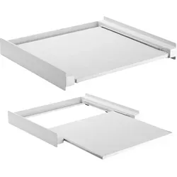 Maclean MC-890: Universeller Waschmaschinen-Trockneranschluss - Praktische Aluminium-Halterung für Waschmaschine und Trockner, max. 60 kg, optimal für platzsparendes Trocknen in kleinen Wohnungen.