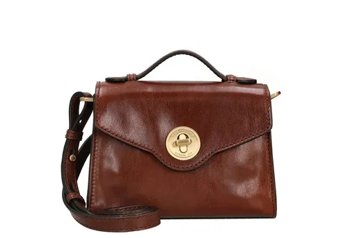 The Bridge Irene Umhängetasche braun 04520501-14 - Handtaschen aus feinem, genarbtem Rindsleder in elegantem Braun, ideal für stilbewusste Frauen.