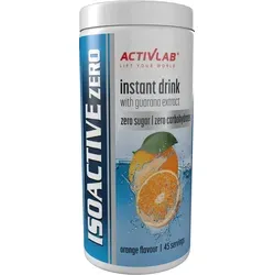 Activlab ISOACTIVE ZERO Orangen-Geschmack – Zuckerfreies Iso-Getränk mit Elektrolyten und Guarana-Extrakt, 225g, Kalorienfrei, B-Vitamine