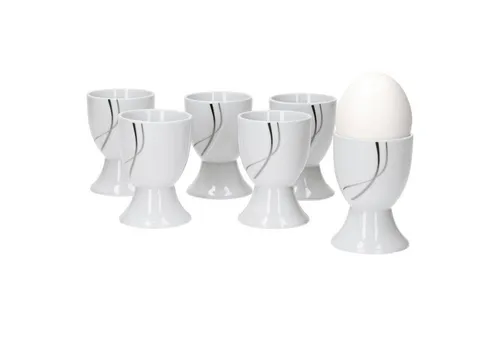 van Well Eierbecher 6er Set Eierbecher 4,8cm Silver Night