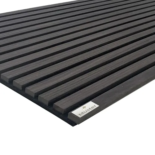 Akustikpaneel mit Holzfurnier in Black Nior - mit PET-Filz - 1x Musterstück