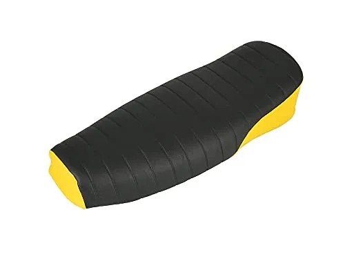 Sitzbank strukturiert, schwarz/gelb ohne Schriftzug - für Simson S50, S51, S70 Enduro