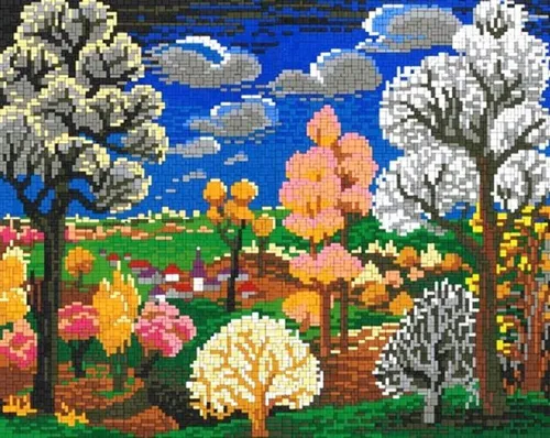 Stick it Steckpuzzle Frühlingsblüte, 9000 Puzzleteile