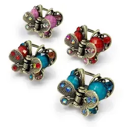 Haarklammer Klein Schmetterling Vintage 4er Set - Hochwertige Haarklammern aus Acryl und Metall im eleganten Schmetterlingsdesign. 4 verschiedene Farben für vielseitige Styles. Ideal für kreative Frisuren und langlebig im täglichen Einsatz.