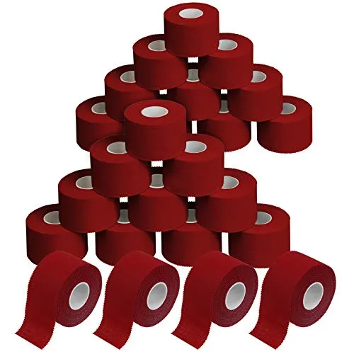 ALPIDEX 24 Rollen Sport Tape Set 3,8 cm x 10 m – Vielseitiges Gelenk Tape in Rot - VIELSEITIG: Ideal zur Stabilisierung von Gelenken und Bändern. Mit hoher Klebekraft für zuverlässigen Halt. Praktisch und leicht anpassbar durch gezackte Ränder. 24 Rollen, 3,8 cm breit, 10 m lang.