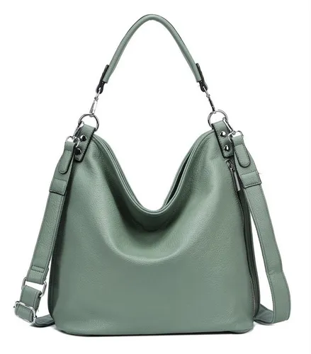 ITALYSHOP24 Schultertasche DAMEN XXL SHOPPER HOBO Cross Over Body Bag Umhängetasche Weekender (Spar-Set: Henkel Tasche mit Muster Schultergurt, Workbag Leder Optik, 2-tlg., mit Henkel und Muster Schultergurt), große 3xFach geteiltes Hauptfach, Freizeit Abend Urlaub, Leder Optik