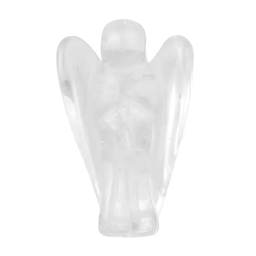 Morella Edelstein Bergkristall Engel Glücksbringer Schutzengel zum Mitnehmen 3,5 cm in Samtbeutel