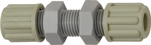 Riegler Gerade Schottverbindung, M16x1,5, für Schlauch 8/10 mm, SW 22, PA