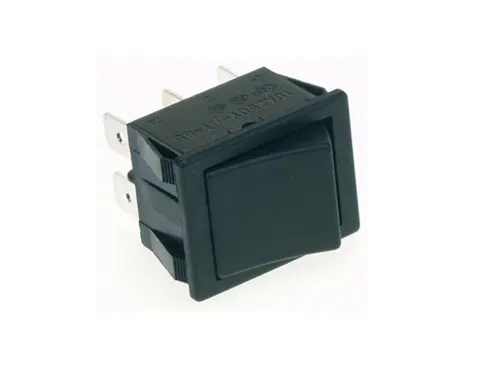 Leistungsstarker Wippschalter DPDT - 10 A - 250 V, Schwarz - Robuster DPDT Wippschalter mit 10 A bei 250 V, ideal für zuverlässige Schaltfunktionen. Hohe Lebensdauer und einfache Installation für vielseitige Anwendungen.