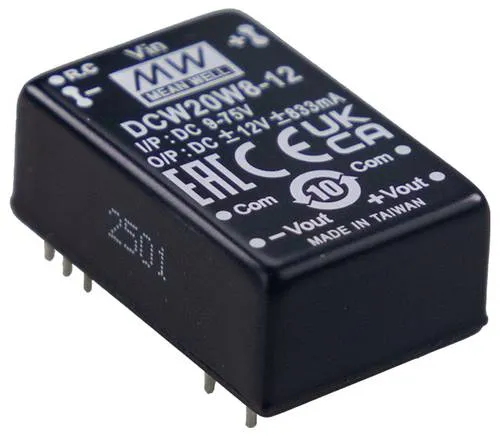 MEAN WELL DCW20W8-12 DC/DC-Wandler 24V -12V -12.000A 20W Inhalt 1St.