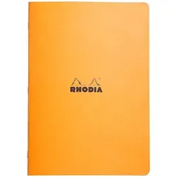 Rhodia Notizheft A4 kariert - 48 Blatt in Orange - Blöcke & Formulare, hochwertiges 80g Papier für ein flüssiges Schreibgefühl und ideal für Notizen oder Skizzen.