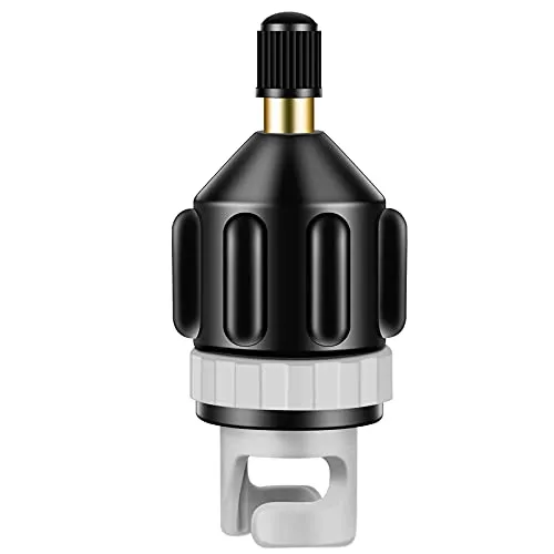 JeoPoom SUP Pumpenadapter, Kayak Adapter Ventil, Luftpumpe Adapter, Schlauchboot Ventiladapter, für Paddelboard Schlauchboot, SUP Board, Stand up Paddling Board(Schwarz)