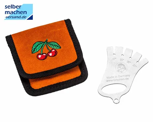 KIRSCHEN Winkellehre für 17°, 20°, 25° und 27° in Leder-Etui