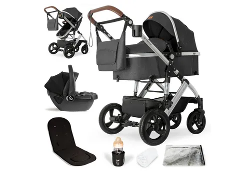 bergsteiger Kombi-Kinderwagen Nizza 3 in 1 - Vielseitiger Kinderwagen mit Auto-Babyschale und optionaler Isofix Station, ideal für Eltern, die Flexibilität und Sicherheit suchen.