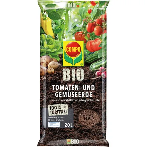 COMPO 2822888004 Tomaten- und Gemüseerde torffrei 20 L von COMPO