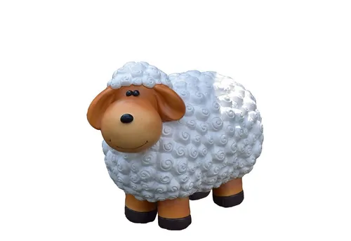 Geschenkestadl Gartenfigur XL Schafe in verschiedenen Farben - Witterungsbeständige Gartenfigur aus Naturmaterial, ideal zur Verschönerung Ihres Gartens oder Balkon.