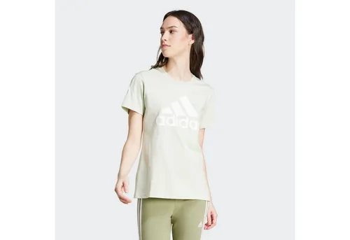 adidas Sportswear T-Shirt W BL T - Rundhalsshirt für Sportliche, figurbetont geschnitten und aus temperaturregulierender Baumwolle für optimalen Tragekomfort beim Laufen und im Fitnessstudio.