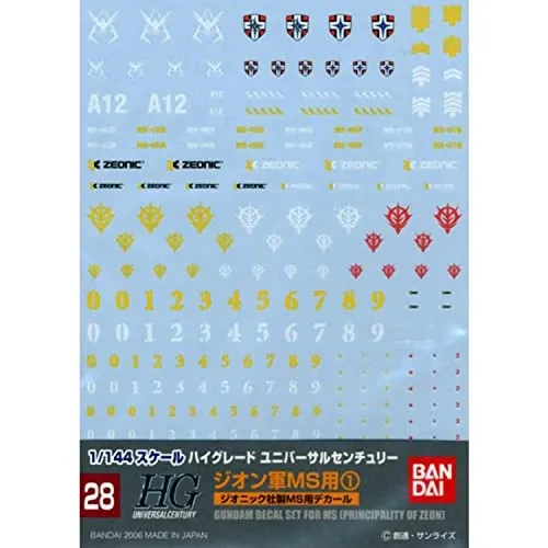 Bandai Spirits Gundam Decal GD28 HGUC Multiuse