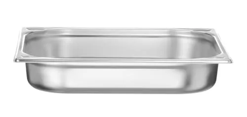 HENDI Gastronormbehälter, mit verstärkten Ecken, geeignet für Chafing Dishes, Bain-marie, Backöfen, Gefrierschränke, temperaturbeständig von -40° bis 250°C, 5L, GN 2/3, 354x325x(H) 65mm, Edelstahl