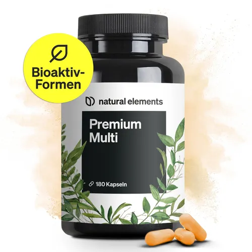 Premium Multivitamin – 180 hochdosierte Kapseln - Nahrungsergänzungsmittel mit wertvollen Vitaminen A-Z, hergestellt in Deutschland, laborgeprüft und ohne unnötige Zusätze für optimale Gesundheit.