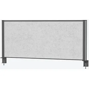 Maul Tischtrennwand connecto, hellgrau / anthrazit - Akustik-Trennwand für Schreibtische, verbessert die Raumakustik und bietet Sichtschutz. Hochwertiges, schwer entflammbares Material, ideal für Büros.